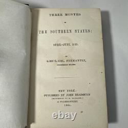 Three Months in the Southern States by Fremantle 1864 RARE Civil War Book Texas