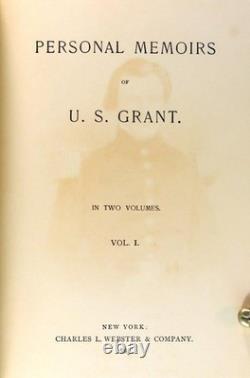 Ulysses S Grant First Edition 1885 Personal Memoirs Of U S Grant Hardcover