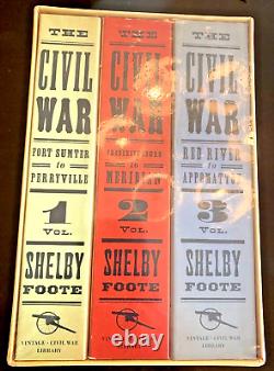 VERY RARE Perfectly Sealed -The Civil War-A Narrative by Shelby Foote 3 Vol