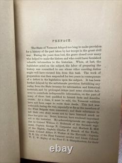 Vermont in The Civil War Vermont Soldiers & Sailors by G. G. Benedict 2 Vol 1886