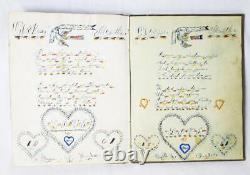 Victorian Scrapbook 1861 LOVE LETTERS Handwritten Antique Poems Civil War