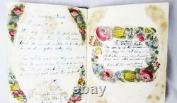 Victorian Scrapbook 1861 LOVE LETTERS Handwritten Antique Poems Civil War