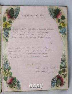 Victorian Scrapbook 1861 LOVE LETTERS Handwritten Antique Poems Civil War