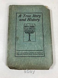 Vintage Civil War Book True Story History 53RD Illinois Infantry H. E. RANSTEAD