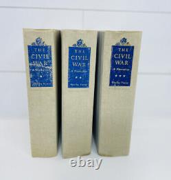 Vintage Set of 3 Hardbacks The Civil War a Narrative by Shelby Foote 1958-1974