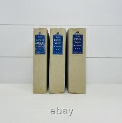 Vintage Set of 3 Hardbacks The Civil War a Narrative by Shelby Foote 1958-1974