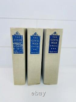 Vintage Set of 3 Hardbacks The Civil War a Narrative by Shelby Foote 1958-1974