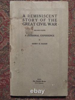 Washington Artillery A Reminiscent Story Of The Great CIVIL War -1911 First Ed