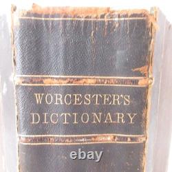 Worcester's Dictionary Antique Pre Civil War 1860 Electroprinted Lexicography