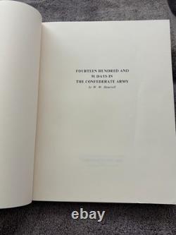 1491 jours dans l'armée confédérée - édition manuscrite limitée 137 sur 156