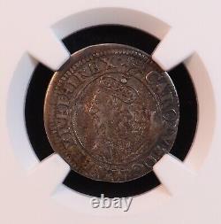 1643-44 Angleterre Charles I Threepence, York S-2877 -NGC XF40 Guerre civile anglaise