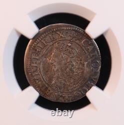 1643-44 Angleterre Charles I Trois pence, York S-2877 -NGC XF40 Guerre Civile Anglaise