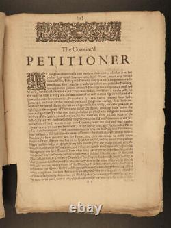 1643 Guerre Civile Anglaise Charles Ier Roi D'angleterre Rare The Convinc'd Pétitioner