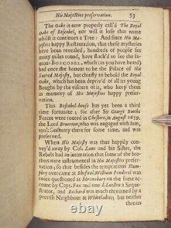 1660 Boscobel 1ère édition Évasion de Charles II Bataille de Worcester Guerre Civile Anglaise Blount
