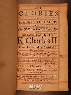 1662 1ère Éd. Restauration De Charles II D'angleterre Guerre Civile Anglaise James Heath