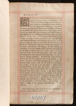 1662 Roi Charles Ier 1ère édition FOLIO de Eikon Basilike Martyr de l'Angleterre Guerre Civile anglaise