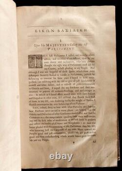 1662 Roi Charles Ier 1ère édition FOLIO de Eikon Basilike Martyr de l'Angleterre Guerre Civile anglaise