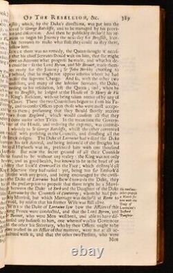 1707 5 tomes Histoire de la Rébellion et de la Guerre Civile de Clarendon Illustrée