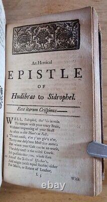 1739 / SAMUEL BUTLER HUDIBRAS en Trois Parties / Guerre Civile Anglaise / Puritanisme