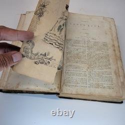 1840 Godey's Lady's Book Livre ancien relié mode pré-guerre de Sécession