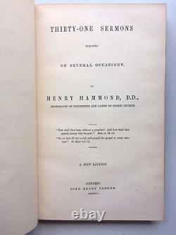 1847 Théologie chrétienne antique, belle reliure, guerre civile anglaise, Église anglicane