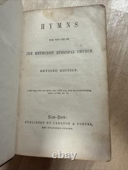 1848 CHANTS MÉTHODISTES capitaine W. Morton ÉPOQUE DE LA GUERRE CIVILE BIBLE ANTIQUE INTÉRÊT