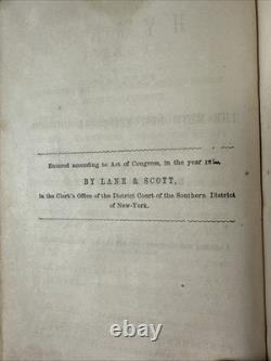 1848 CHANTS MÉTHODISTES capitaine W. Morton ÉPOQUE DE LA GUERRE CIVILE BIBLE ANTIQUE INTÉRÊT