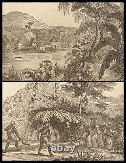 1857 Histoire de l'esclavage Commerce des esclaves en Afrique Illustré avant la guerre civile Blake
