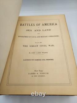 1858 Batailles des États-Unis par mer et par terre Vol III La Grande Guerre Civile