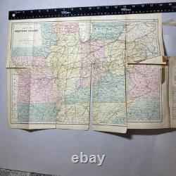 1860 Guide de voyage américain d’Appleton CARTES ANTIQUES Époque de la guerre de Sécession Tennessee Canada