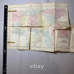 1860 Guide de voyage américain d’Appleton CARTES ANTIQUES Époque de la guerre de Sécession Tennessee Canada