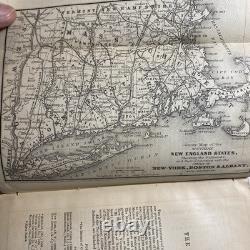 1860 Guide de voyage américain d’Appleton CARTES ANTIQUES Époque de la guerre de Sécession Tennessee Canada