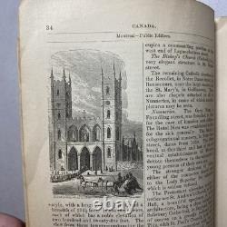 1860 Guide de voyage américain d’Appleton CARTES ANTIQUES Époque de la guerre de Sécession Tennessee Canada
