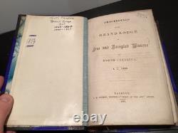1861-1868 PAMPHLETS MAÇONNIQUES TRÈS RARES - Grande Loge de Caroline du Nord Guerre Civile