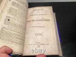 1861-1868 PAMPHLETS MAÇONNIQUES TRÈS RARES - Grande Loge de Caroline du Nord Guerre Civile