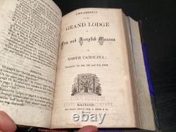 1861-1868 PAMPHLETS MAÇONNIQUES TRÈS RARES - Grande Loge de Caroline du Nord Guerre Civile