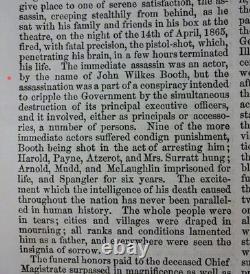 1862-65 L'Annuaire Cyclopédique, Illustré, GUERRE CIVILE Lincoln Booth Douglass Grant