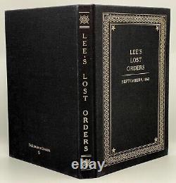 1862 Bibliothèque du Congrès de la Easton Press Général ROBERT E LEE ORDRES PERDUS Guerre Civile