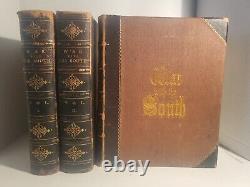 (1862) Guerre Avec Le Sud Robert Tomes Guerre Civile 3 Volumes Cuir