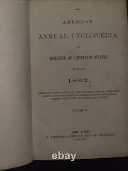 1862 L'Annuaire américain et registre des événements importants de l'ère de la guerre civile