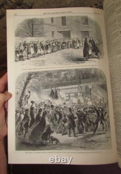 1862 Nouvelles Illustrées de Londres Vol 41 Exposition USA Guerre Civile Famine de Coton Lancs