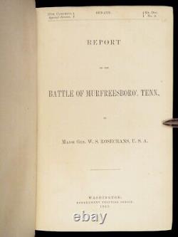 1863 Bataille de Murfreesboro 1ère GUERRE CIVILE Rosecrans Rivière Stones Tennessee CARTES