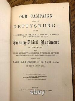 1864- Campagne De Gettysburg- 23e Régiment- Guerre Civile- Scare 1ère Edition- Rare