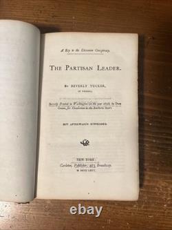 1864 Le chef partisan Beverly Tucker Guerre de Sécession