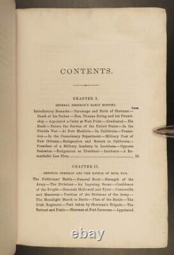 1865 1ère éd. Mémoires des campagnes de la guerre civile du général Sherman, tactiques de l'armée Senour