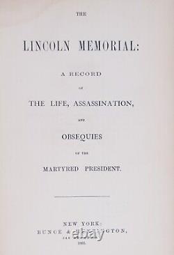 1865 ASSASSINAT DE PRÉSIDENT LINCOLN Mémorial ABRAHAM TRUMP Guerre Civile ESCLAVAGE