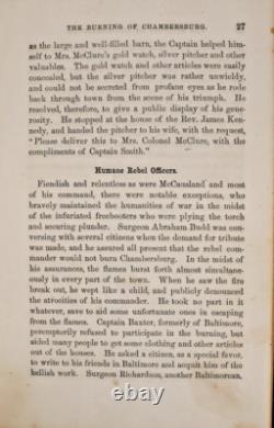 1865 Guerre Civile Incendie de Chambersburg par les Confédérés Relié Illustré 76 pages