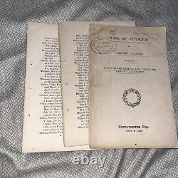 1865 Liste des étudiants du Collège de Harvard ayant servi dans l'Armée ou la Marine pendant la Guerre Civile.