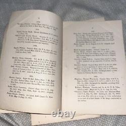 1865 Liste des étudiants du Collège de Harvard ayant servi dans l'Armée ou la Marine pendant la Guerre Civile.