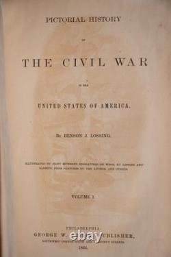 1866 Histoire picturale de la guerre civile aux États-Unis d'Amérique par Lossing